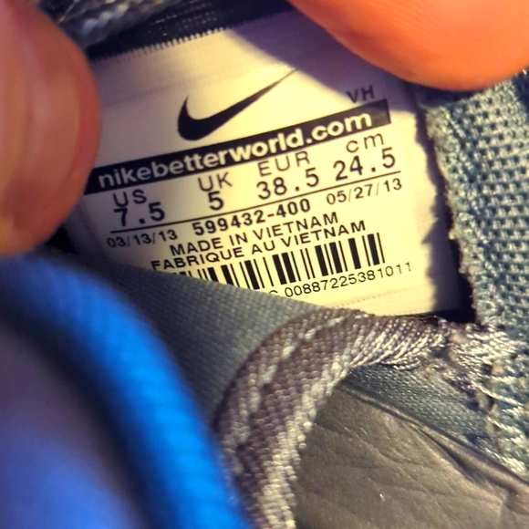 Nike Womens Sz 7.5 M Roshe Run Gray Camo Running Shoes Sneakers 599432-400 - Picture 6 of 7